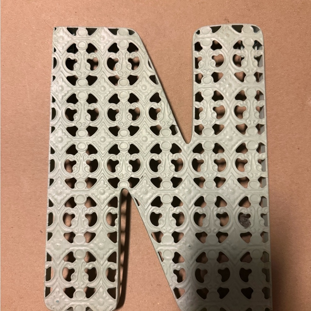 Decorative Metal Letter 'N'